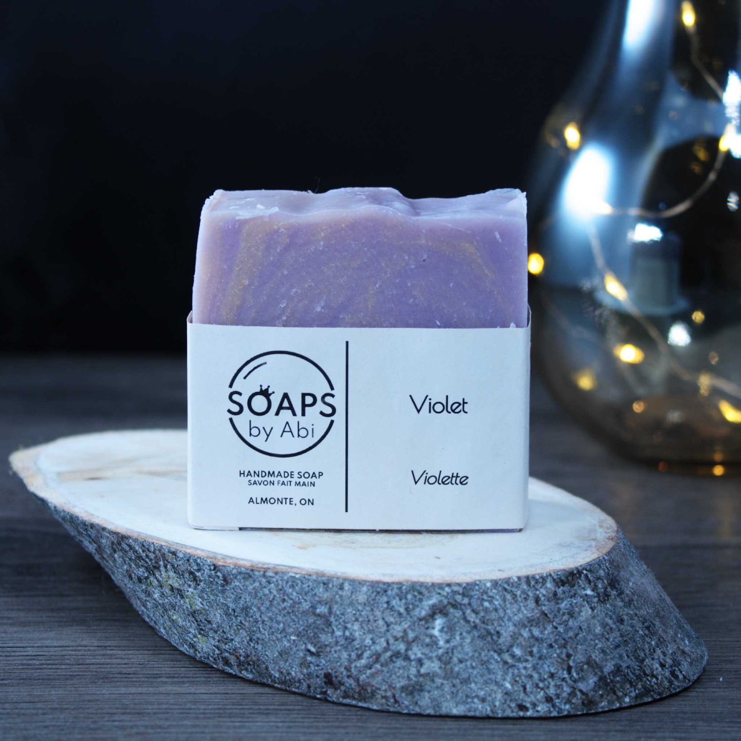 Violet soap Soaps by Abi homemade in almonte ontario